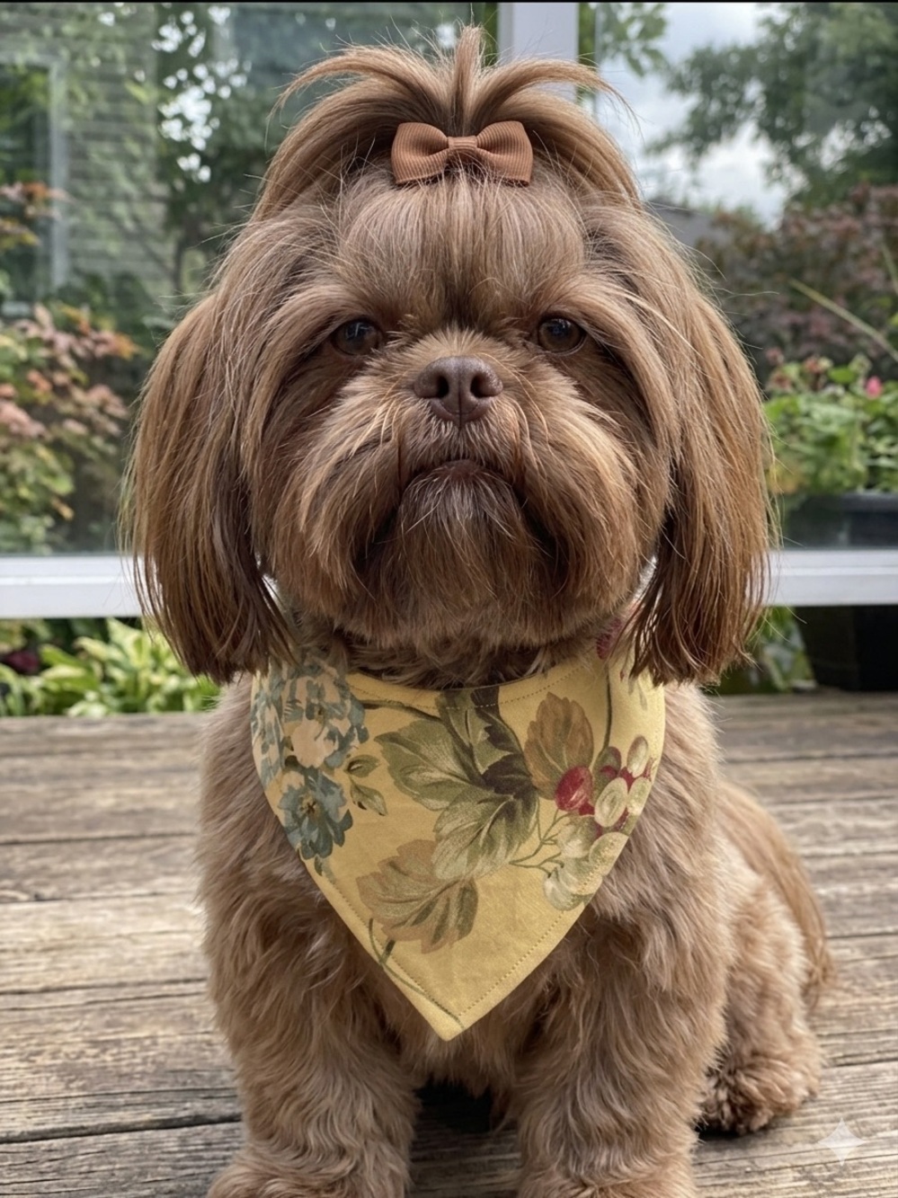 HANDMADE Floral Dog Bandana - Classic Botanical Print